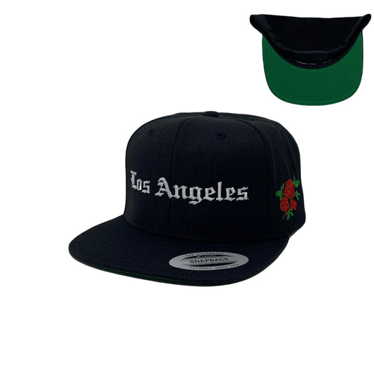 Los Angeles Old English Rose (Side Hit) Snapback Hat