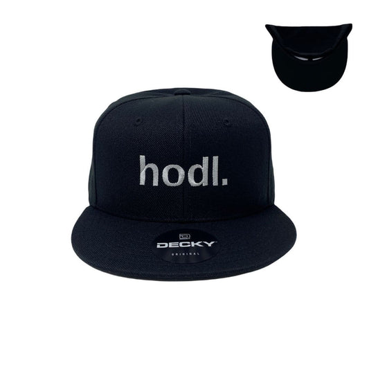 hodl. Snapback Hat All Black