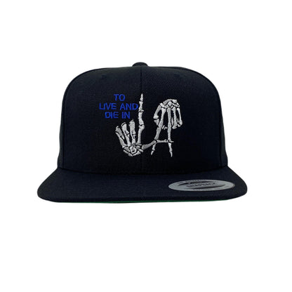 To Live And Die In LA Blue/White Snapback Hat