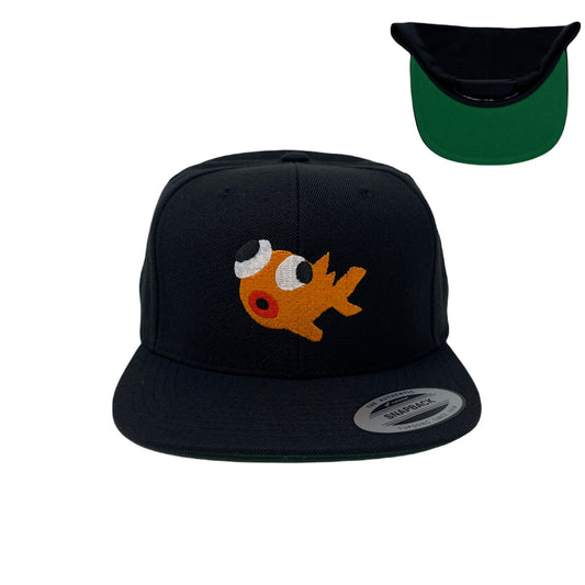 Goldfish Embroidered Snapback Hat