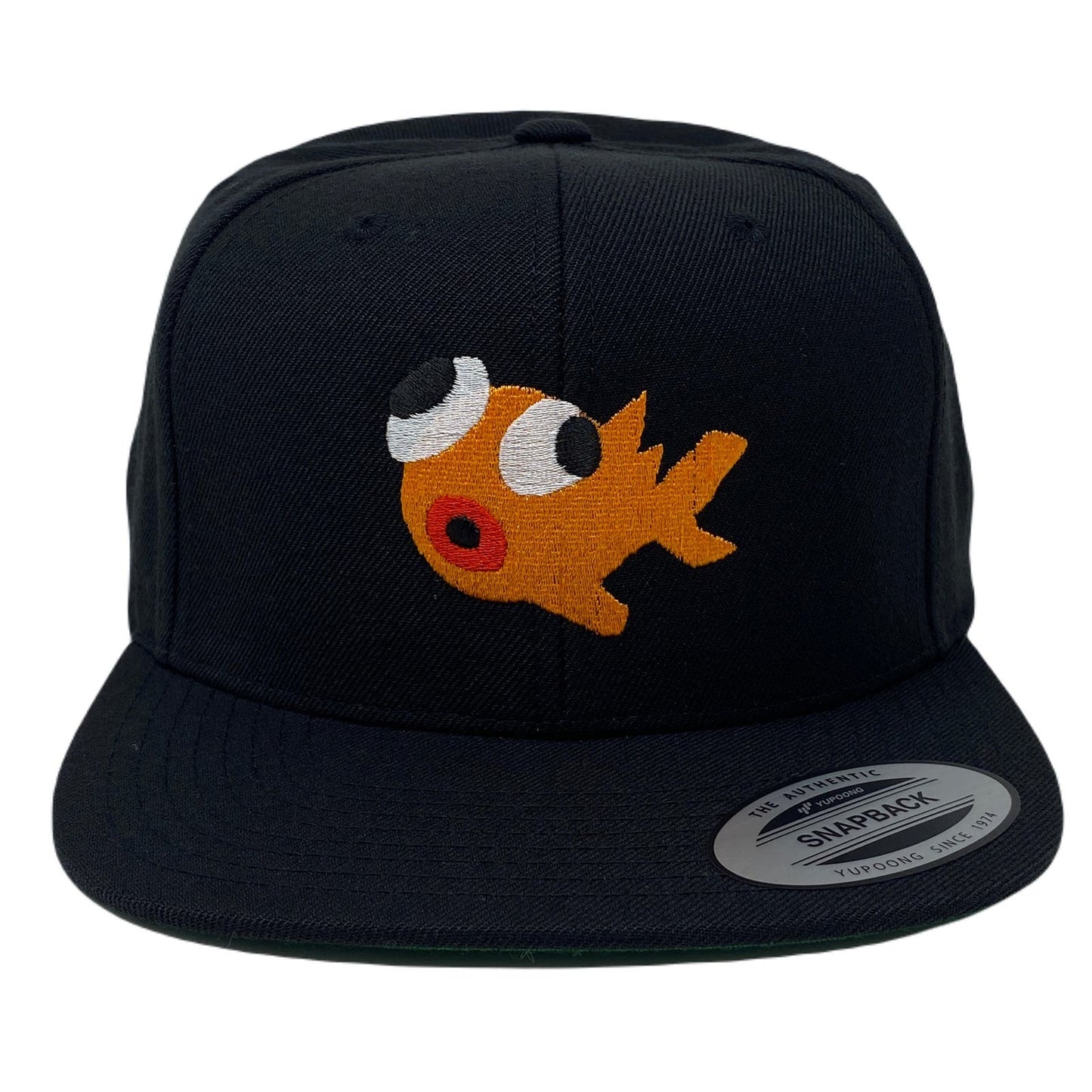 Goldfish Embroidered Snapback Hat