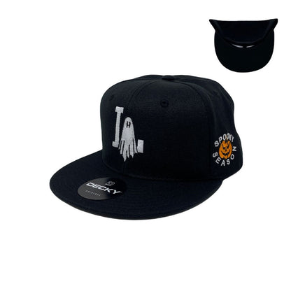 Los Angeles Ghost Snapback Hat All Black