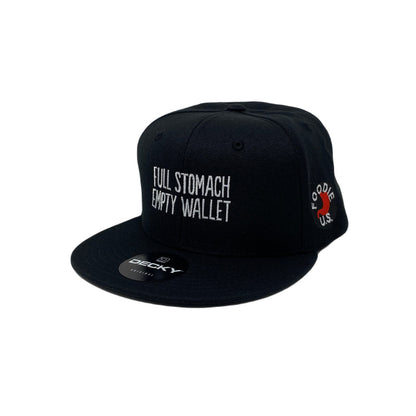 Foodie USA Snapback Hat All Black