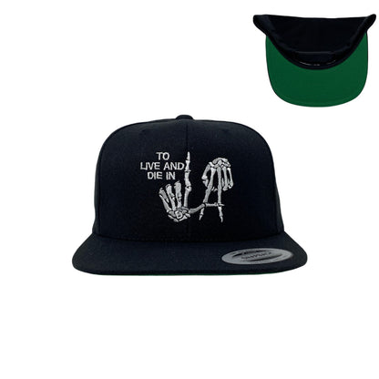 To Live And Die In LA White Snapback Hat