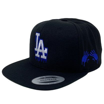 Los Angeles Drip (Blue) Hands Snapback Hat