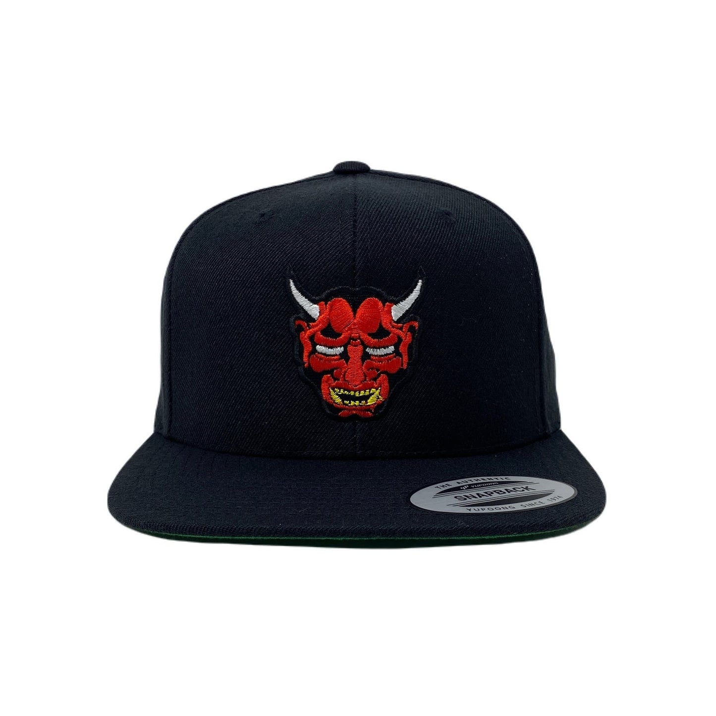 Oni Mask Red Snapback Hat