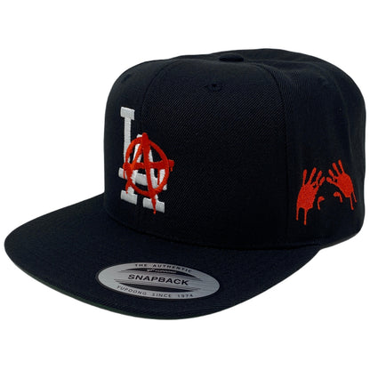 Los Angeles LA Anarchy Bloody Hands Snapback Hat