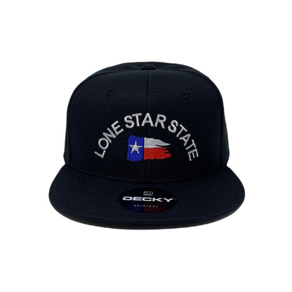 Lone Star State Snapback Hat All Black