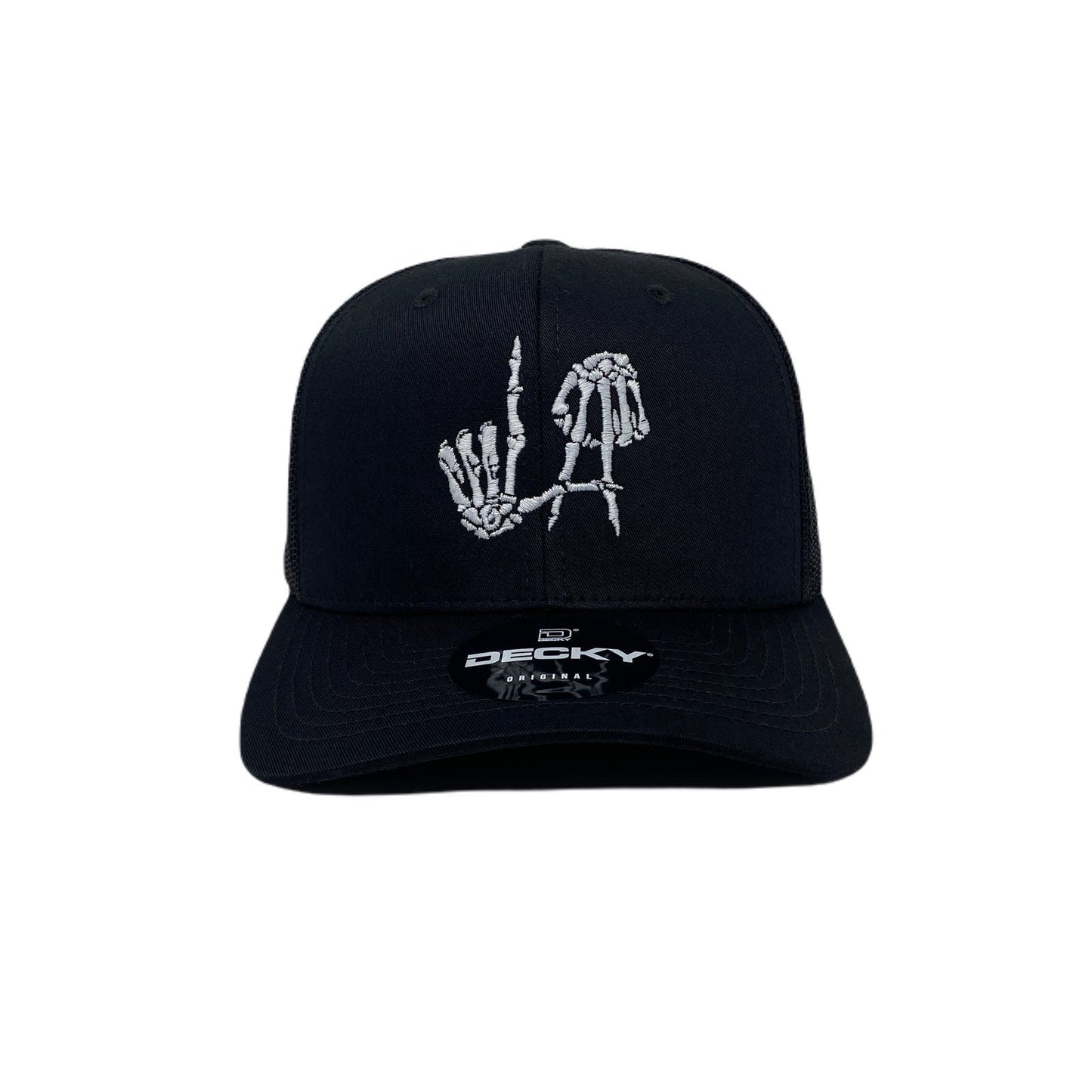 Los Angeles Bones Trucker Hat in Black