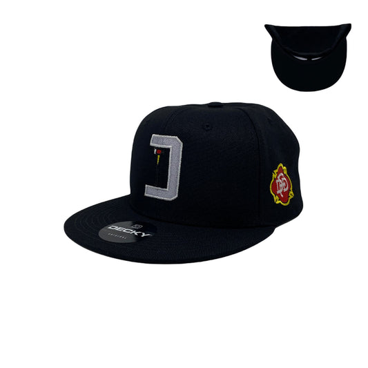 Dallas Fire Department Snapback Hat All Black