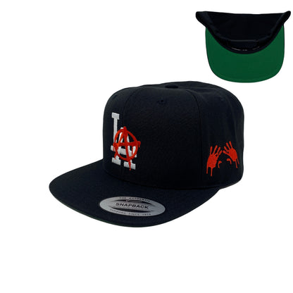 Los Angeles LA Anarchy Bloody Hands Snapback Hat