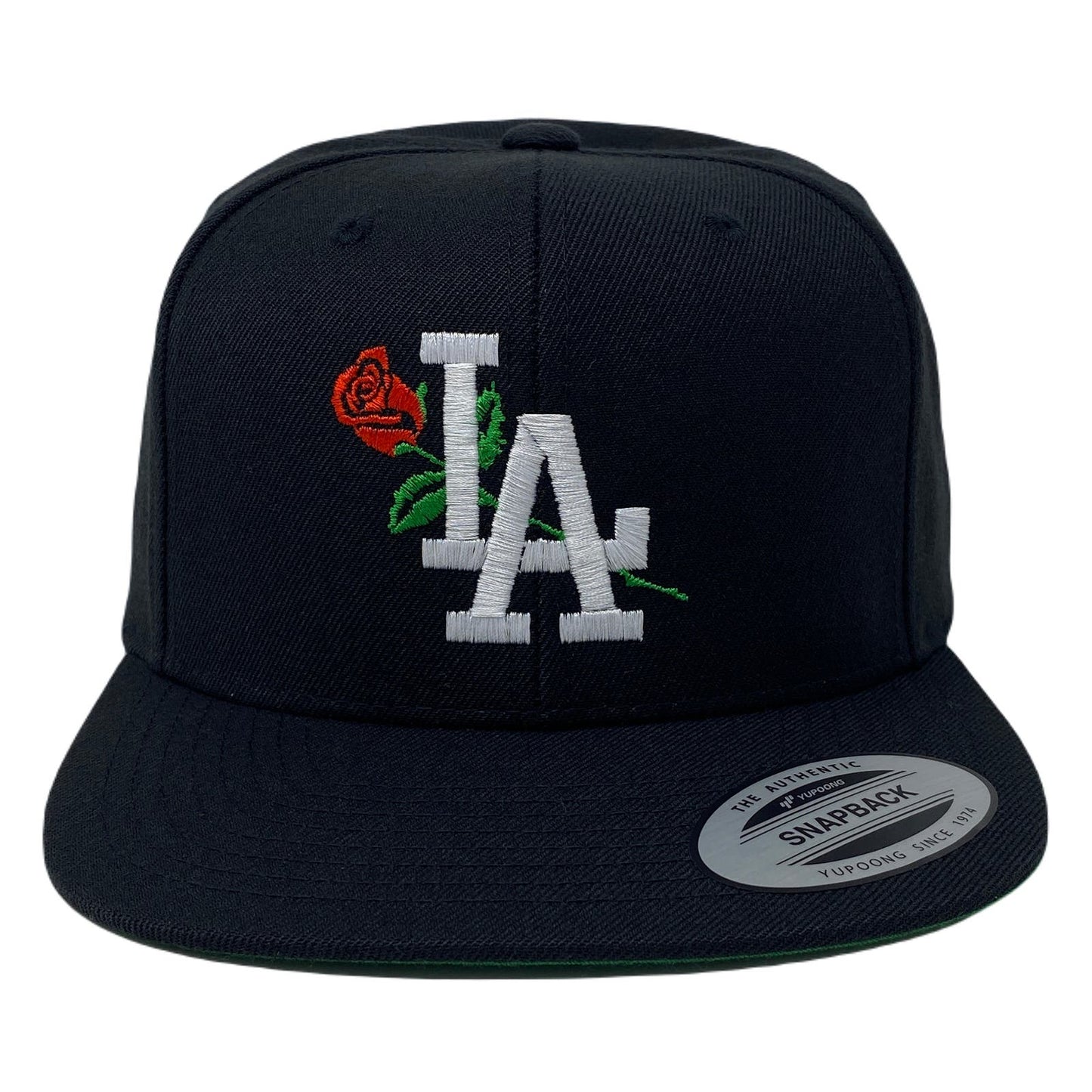 Los Angeles Rose White Snapback Hat