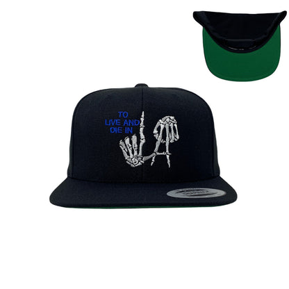 To Live And Die In LA Blue/White Snapback Hat