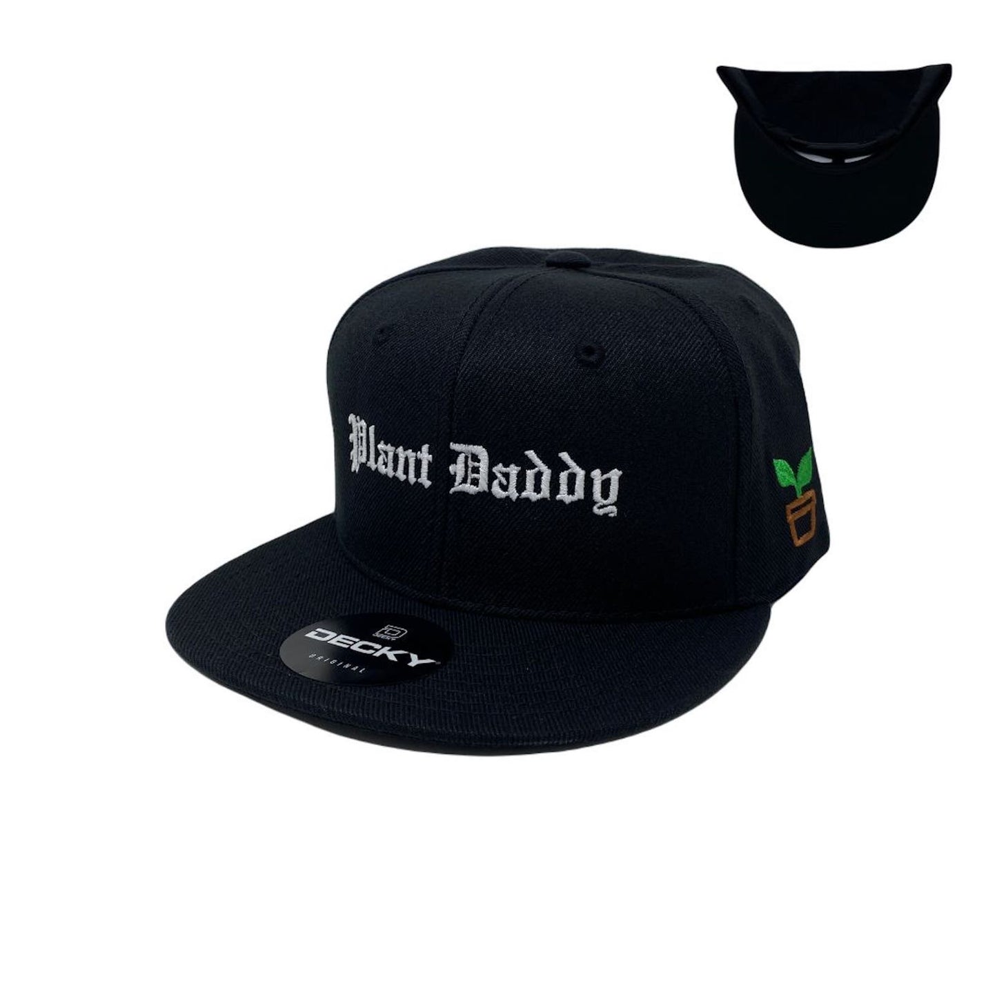 Plant Daddy Snapback Hat All Black