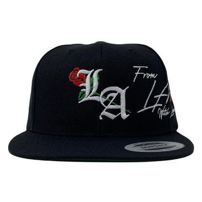 Los Angeles Old English Rose With Love Snapback Hat