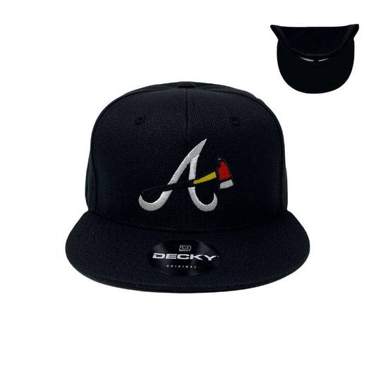 Atlanta Axe Snapback Hat All Black