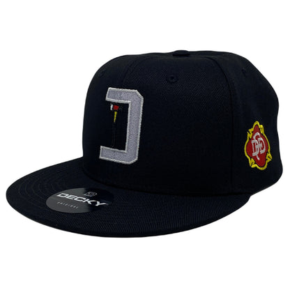 Dallas Fire Department Snapback Hat All Black