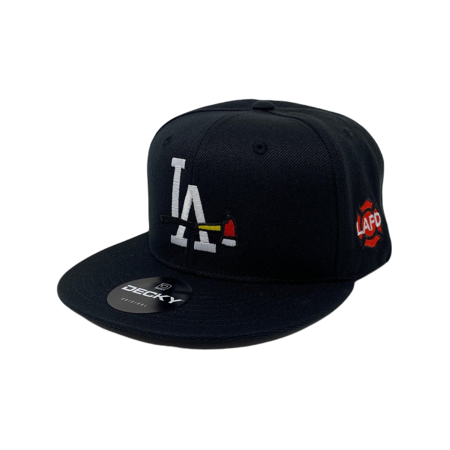 Los Angeles Fire Department Snapback Hat All Black