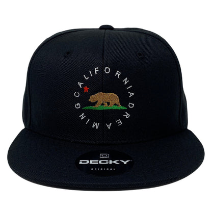California Dreaming Snapback Hat All Black