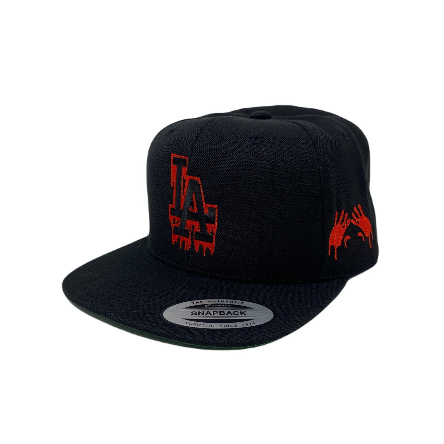 Los Angeles Drip (Red) Hands Snapback Hat