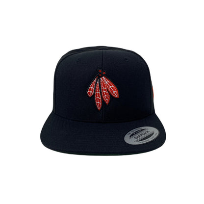 Indian RED Feathers Tomahawk Snapback Hat