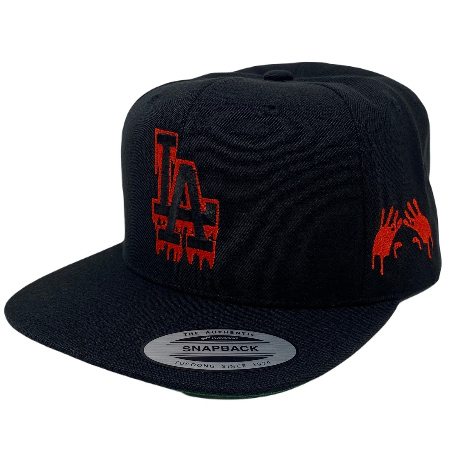 Los Angeles Drip (Red) Hands Snapback Hat