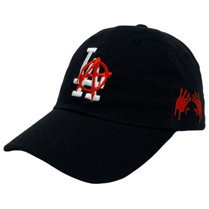Los Angeles LA Anarchy Bloody Hands Slouch Dad Hat