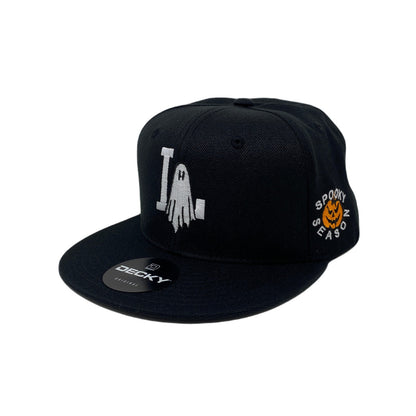 Los Angeles LA Ghost Halloween Snapback Hat All Black