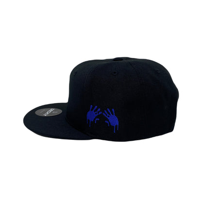 Los Angeles LA Drip (Blue) Bloody Hands Snapback Hat