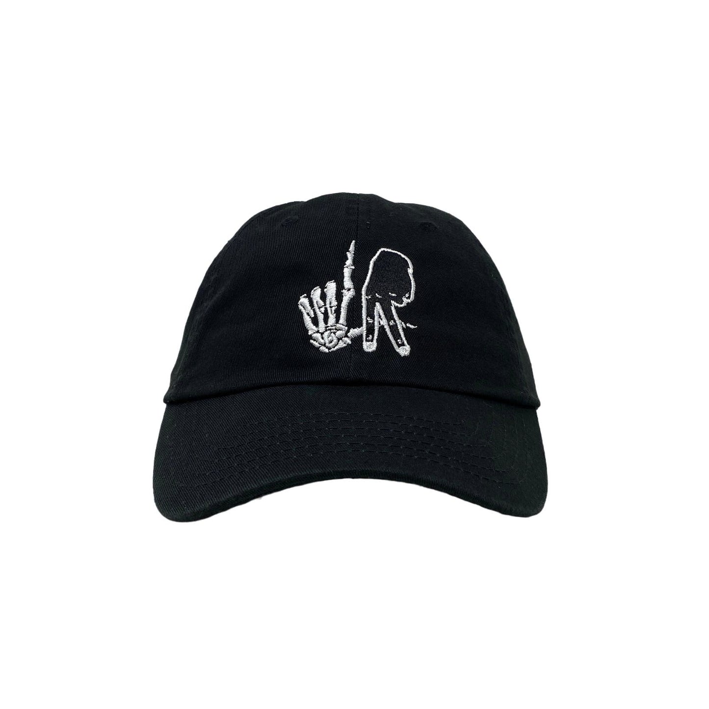 Los Angeles Bone Black Hand Dad Hat