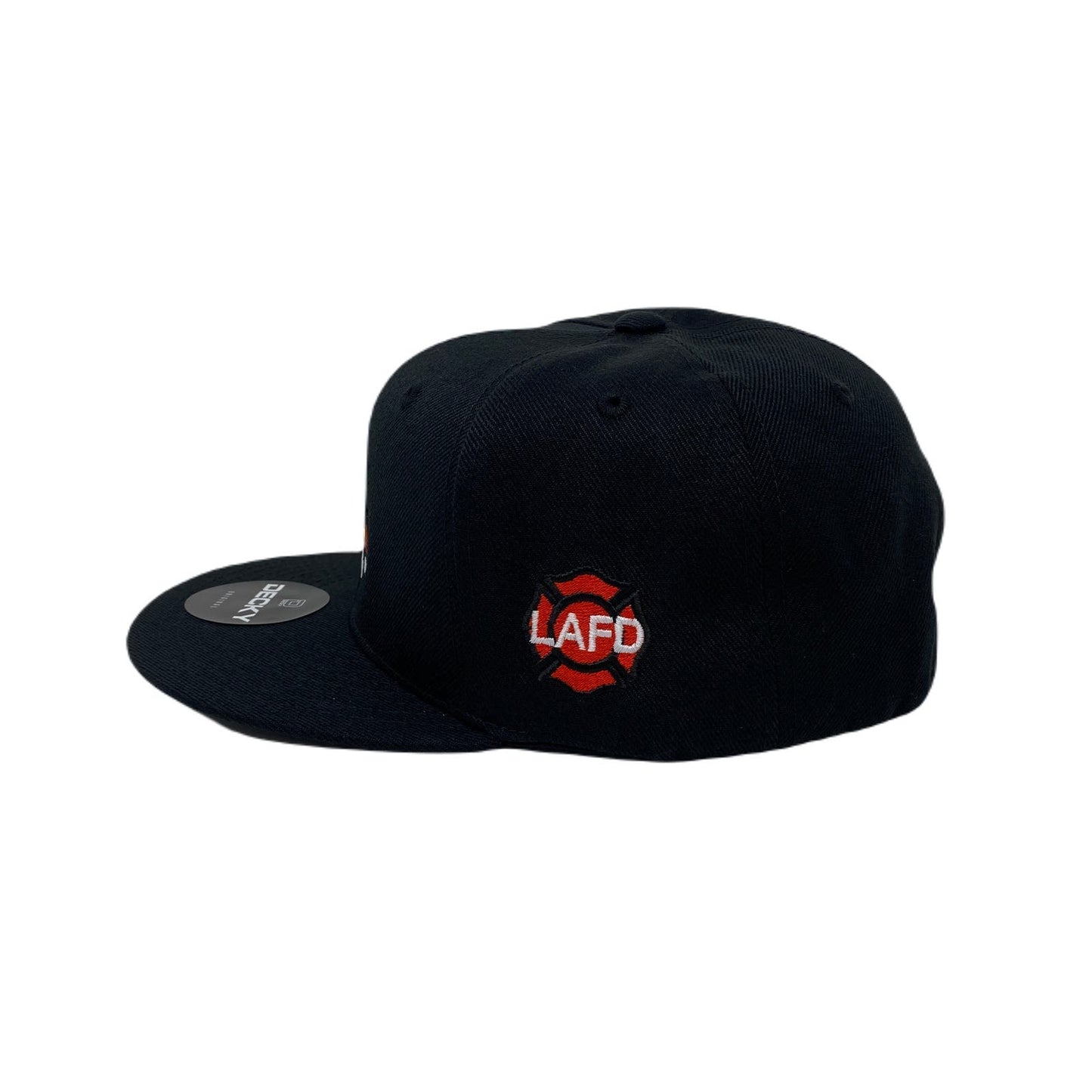 Los Angeles Fire Department Snapback Hat All Black