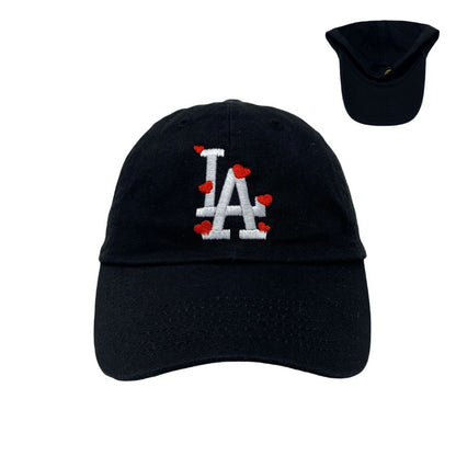 Los Angeles LA Hearts Love White Dad Hat