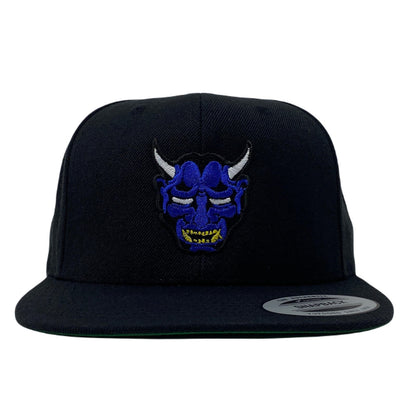 Oni Mask Blue Snapback Hat