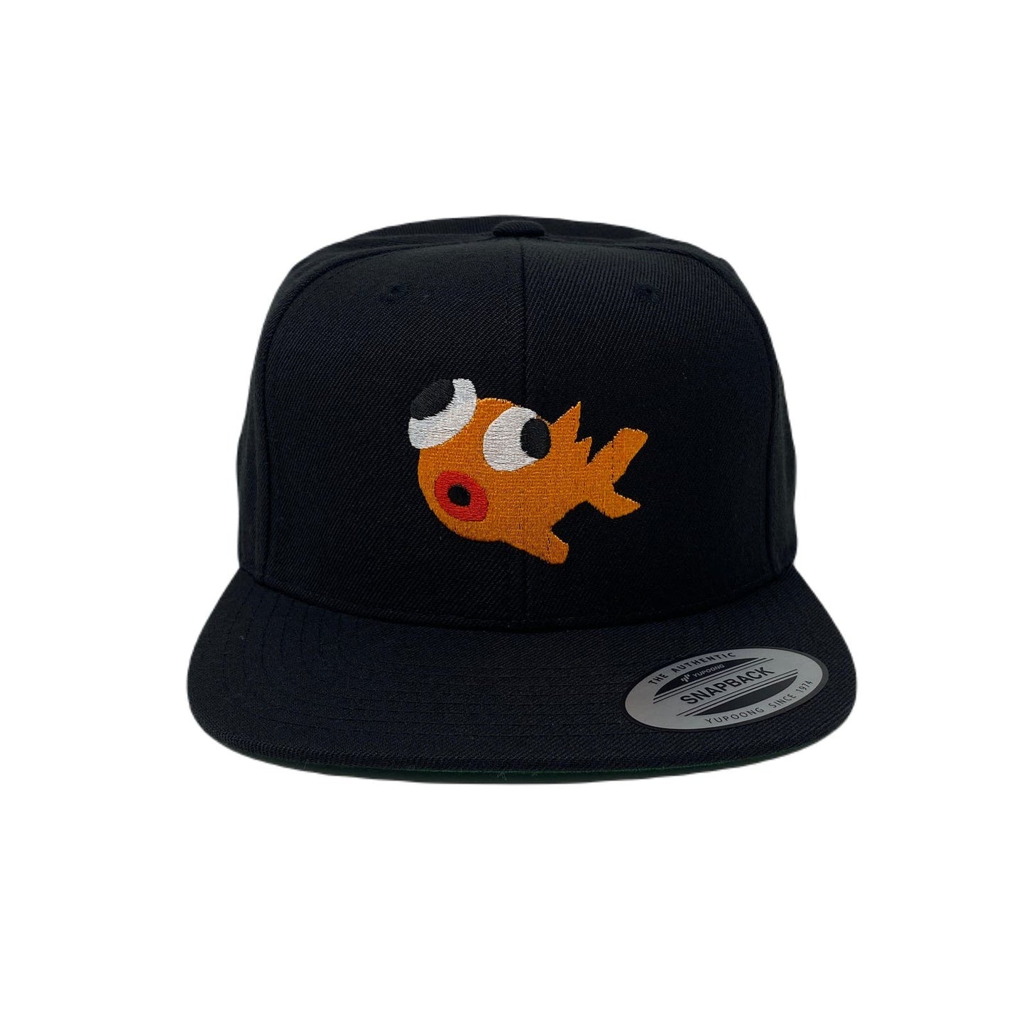 Goldfish Embroidered Snapback Hat