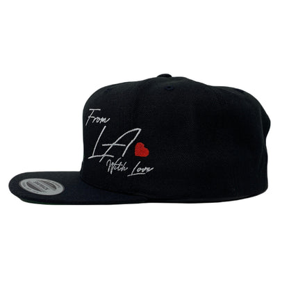 Los Angeles LA Rose With Love Heart Snapback Hat