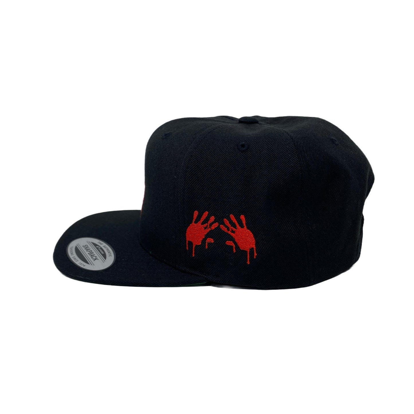 Los Angeles Drip (White/Red) Hands Snapback Hat