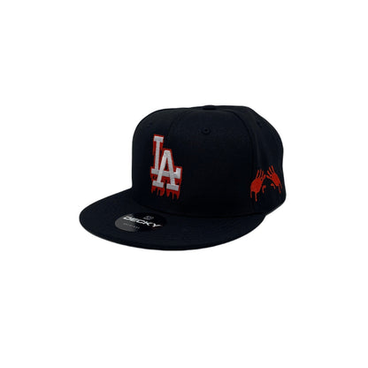 Los Angeles LA Drip (White/Red) Bloody Hands Snapback Hat
