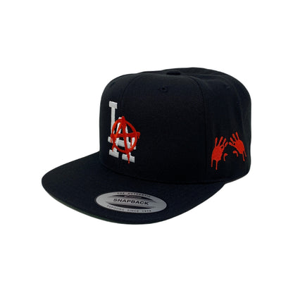 Los Angeles LA Anarchy Bloody Hands Snapback Hat