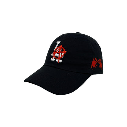 Los Angeles LA Anarchy Bloody Hands Slouch Dad Hat