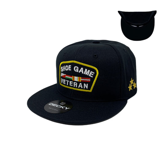 Shoe Game Veteran Snapback Hat All Black