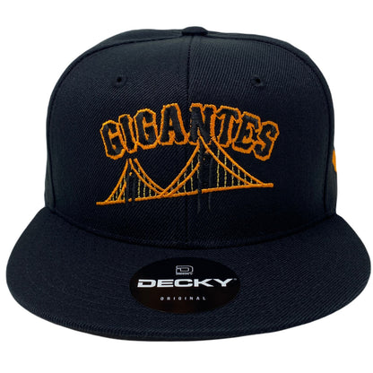 Gigantes California State Snapback Hat All Black
