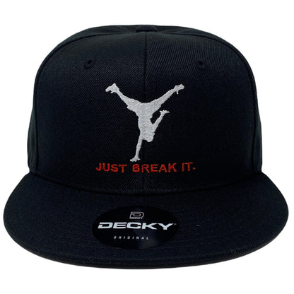 Breakdance Snapback Hat All Black