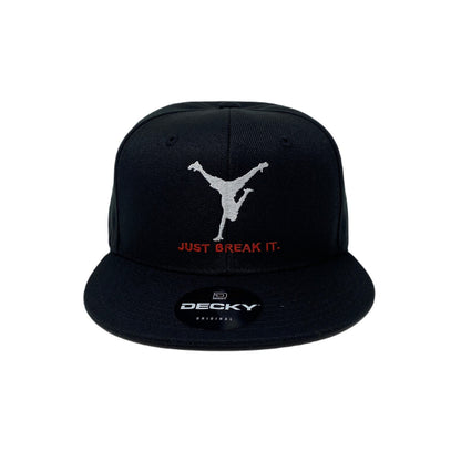 Breakdance Snapback Hat All Black