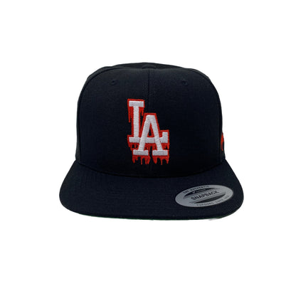 Los Angeles Drip (White/Red) Hands Snapback Hat