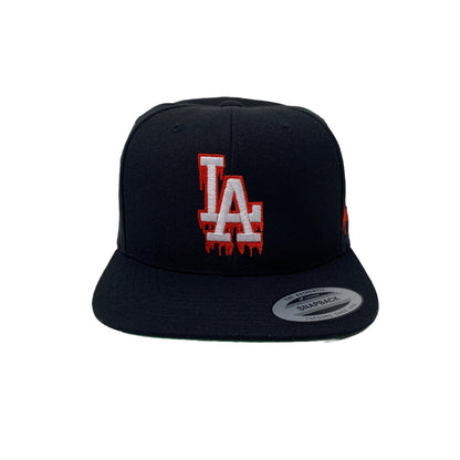 Los Angeles LA Drip (White/Red) Bloody Hands Snapback Hat