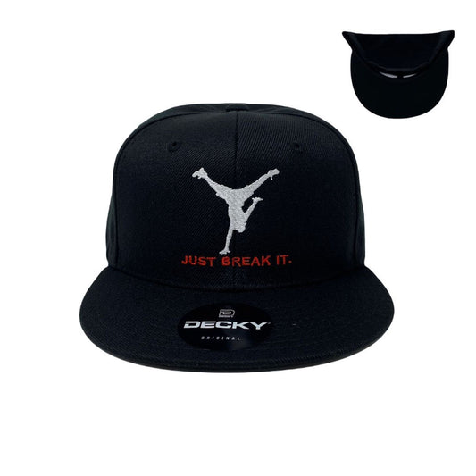 Breakdance Snapback Hat All Black