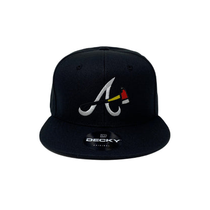 Atlanta Axe Snapback Hat All Black