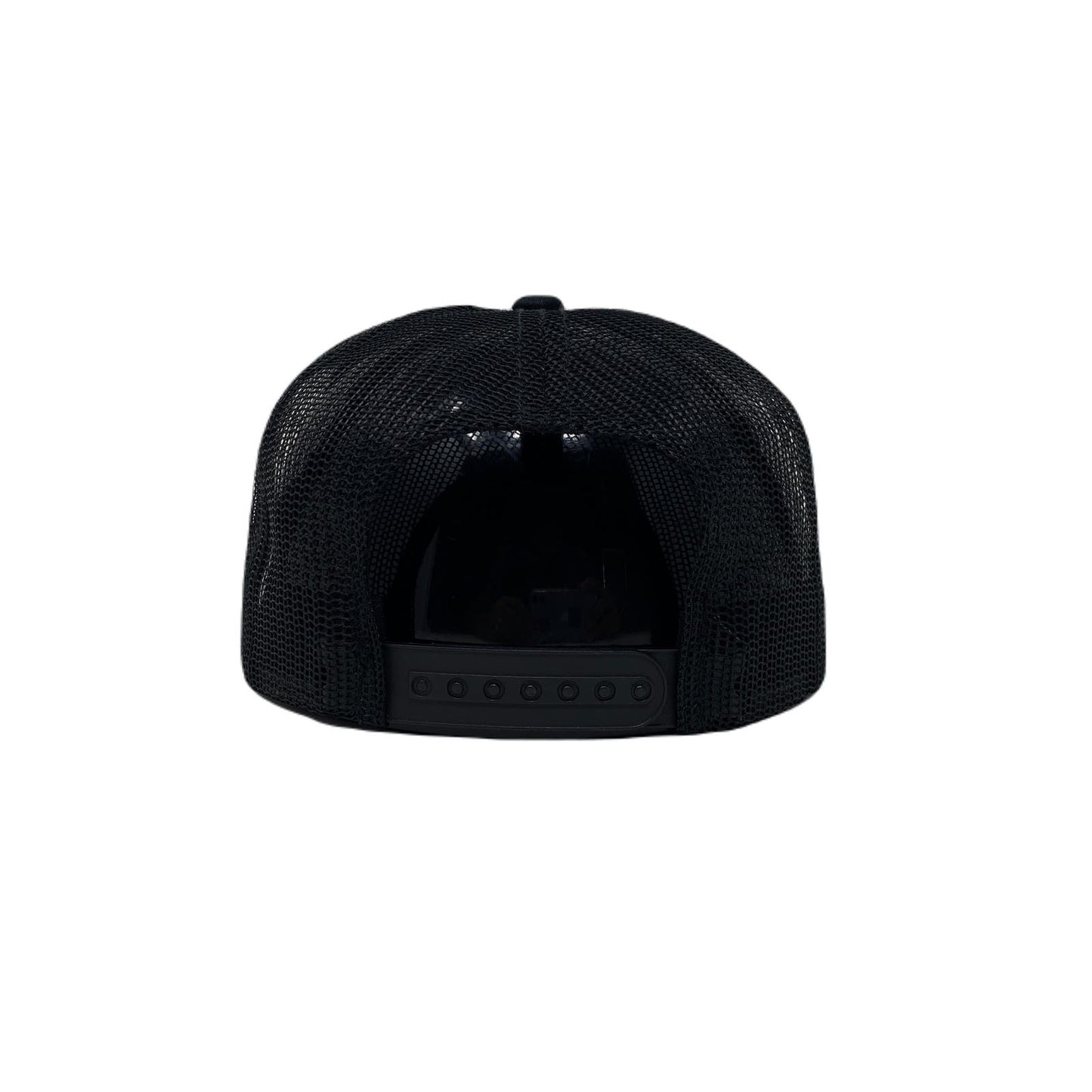 Los Angeles Rose White Trucker Hat in Black