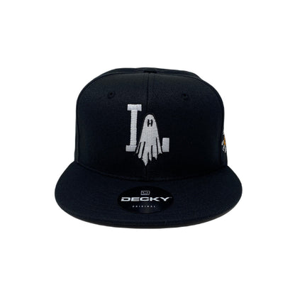 Los Angeles Ghost Snapback Hat All Black