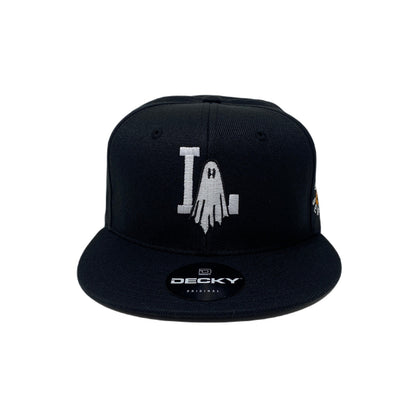 Los Angeles LA Ghost Halloween Snapback Hat All Black